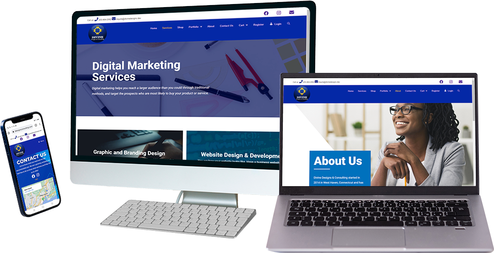 Image of DDesign Website in different devices Image of DDesign Website in different devices