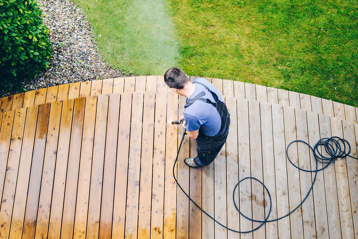 Power Washing On Deck — Ware, MA — Shawn's Painting Co Power Washing On Deck — Ware, MA — Shawn's Painting Co