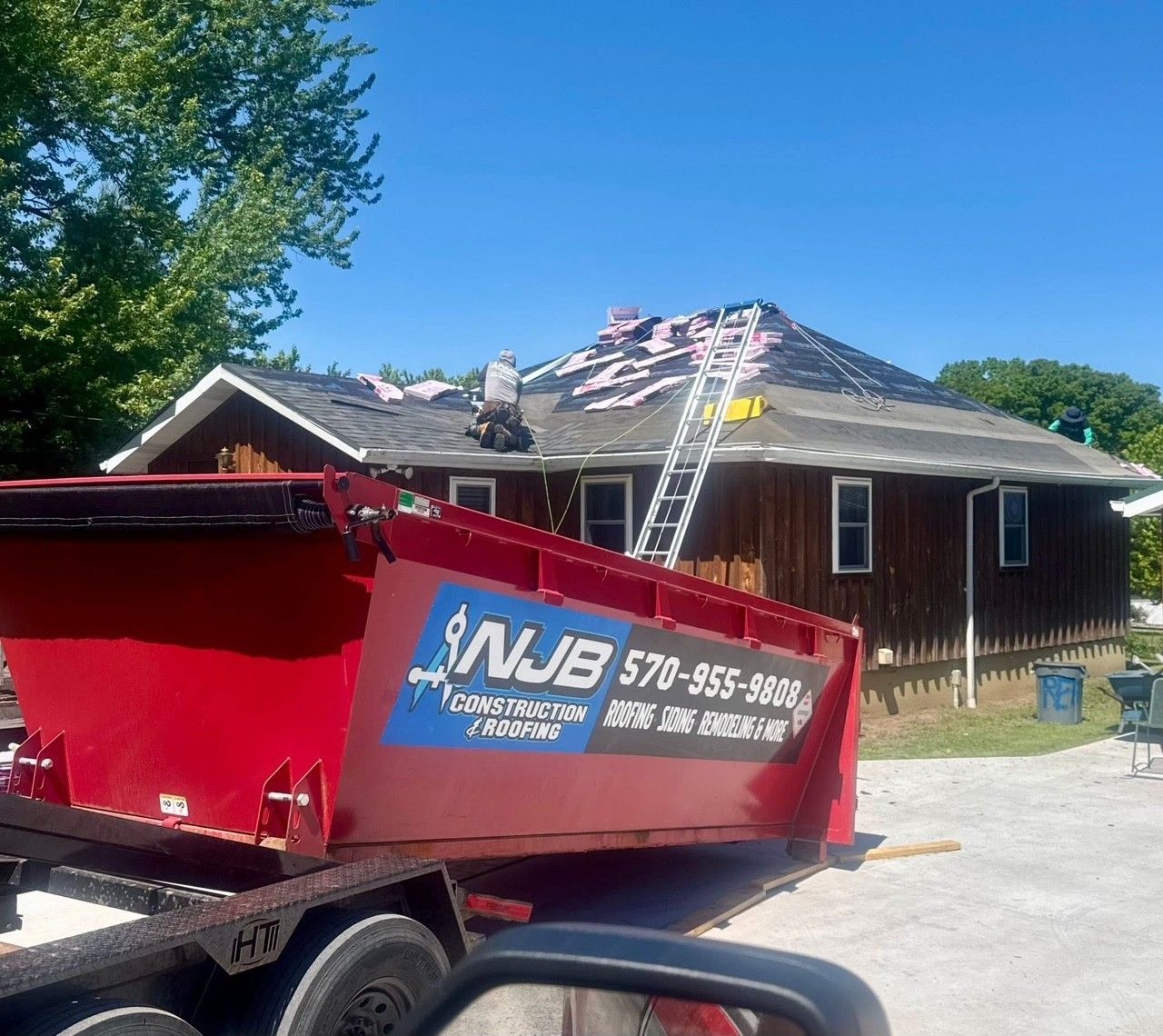 NJB Construction and Roofing crew giving back to the NEPA community