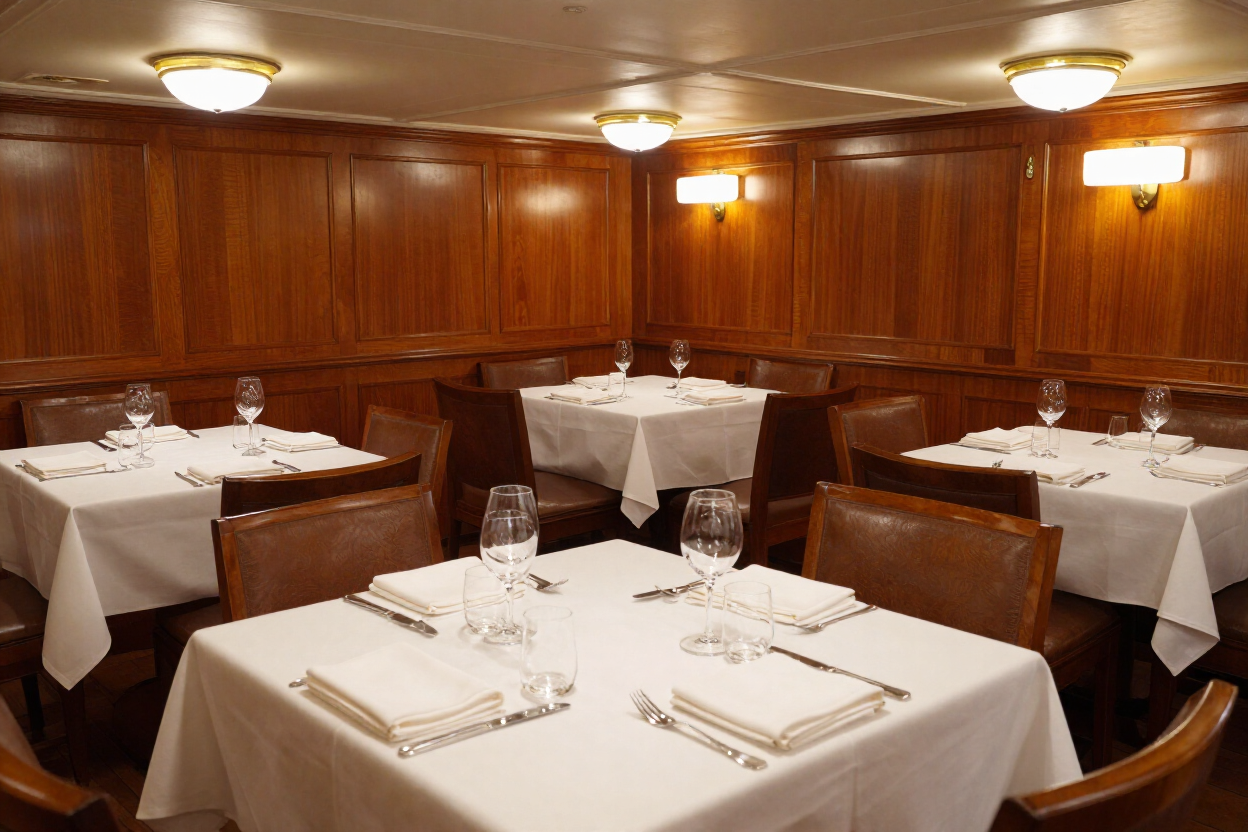 Elegant ship dining room