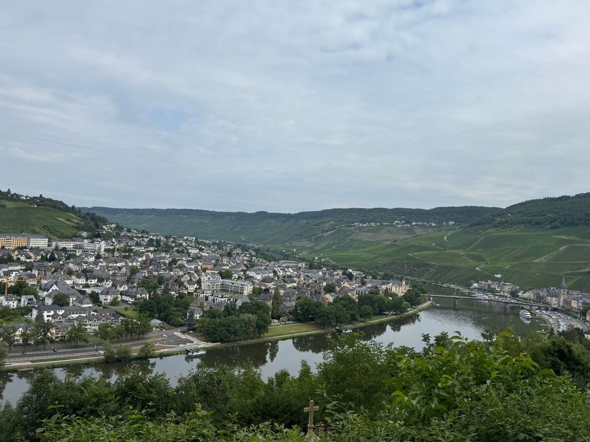 Reichsburg Castle on a hill above the Moselle River in Cochem, Germany