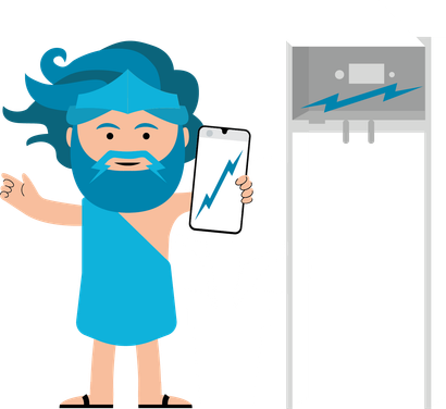 illustrazione colonnina di ricarica bici