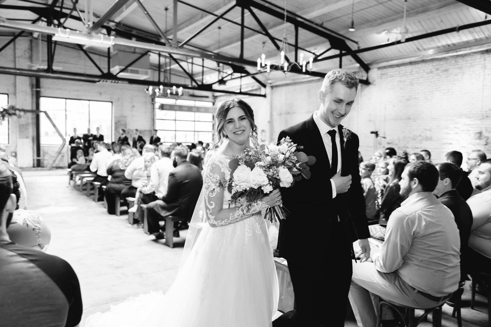 a Wedding couple at the Gibson Social Club in Oshkosh