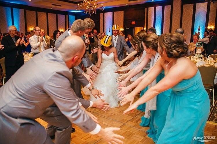 Fun Green Bay Packers themed grand March at a Wedding celebration with Sound Sensations Entertainment