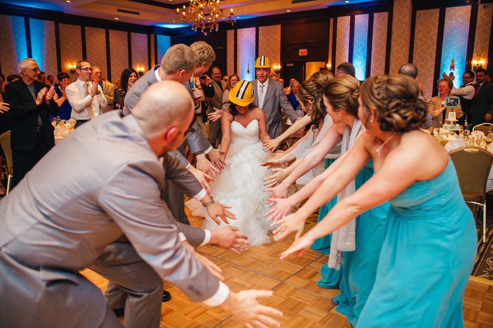 Wedding Reception with a Green Bay Packers themed  Grand March  