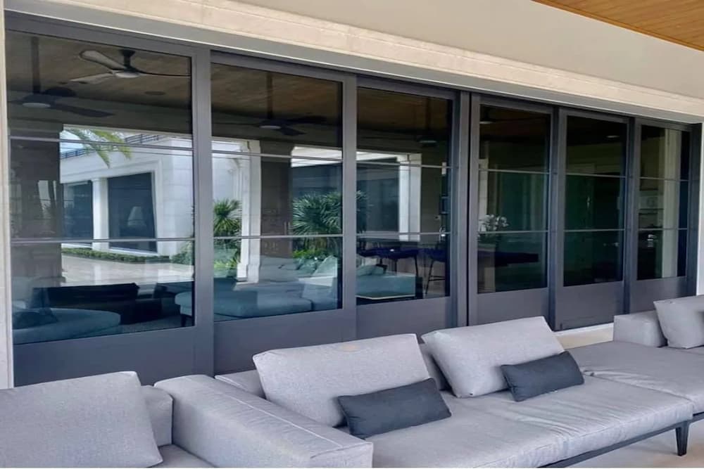 Bifold patio doors.