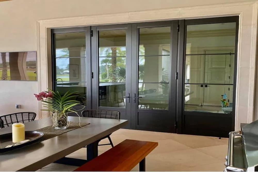 Impact doors on the inside of a house.
