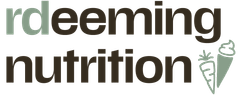 rdeeming nutrition full logo with carrot and ice cream cone icon