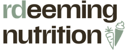 rdeeming nutrition full logo with carrot and ice cream cone icon