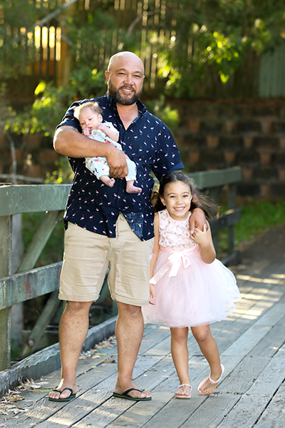 Dad and children