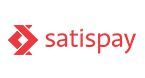 Logo Satispay: simbolo geometrico rosso e testo 