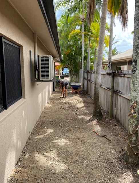 Side of House Before Landscaping — Trinity Landscape in Cairns, QLD