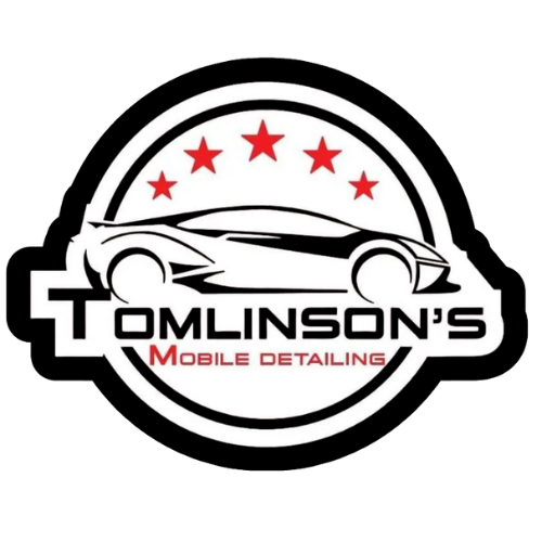 Logo: Black and white with a car, red stars, and