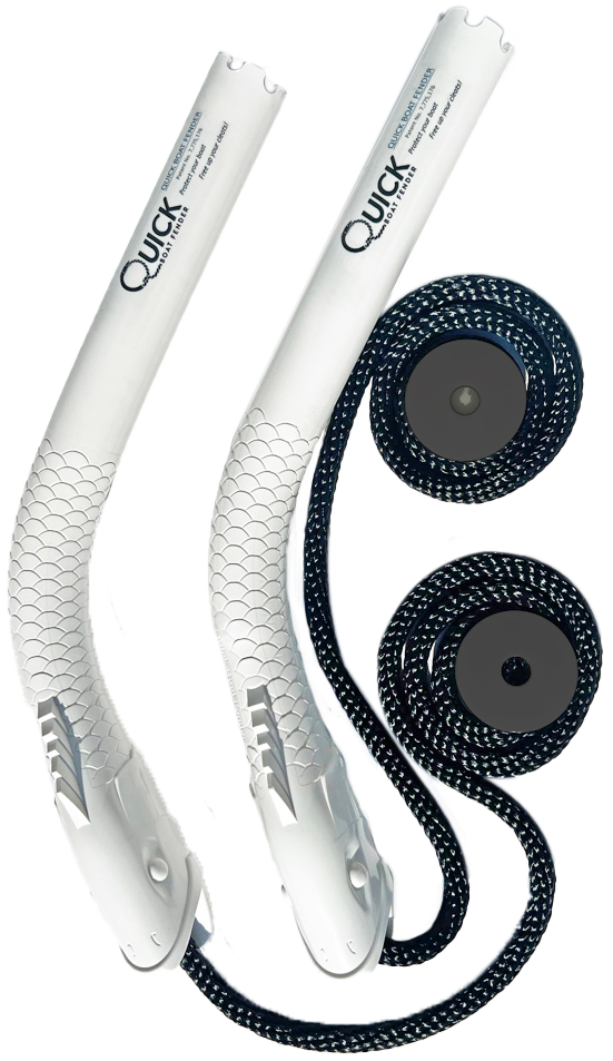 A pair of white sticks with the word quick on them