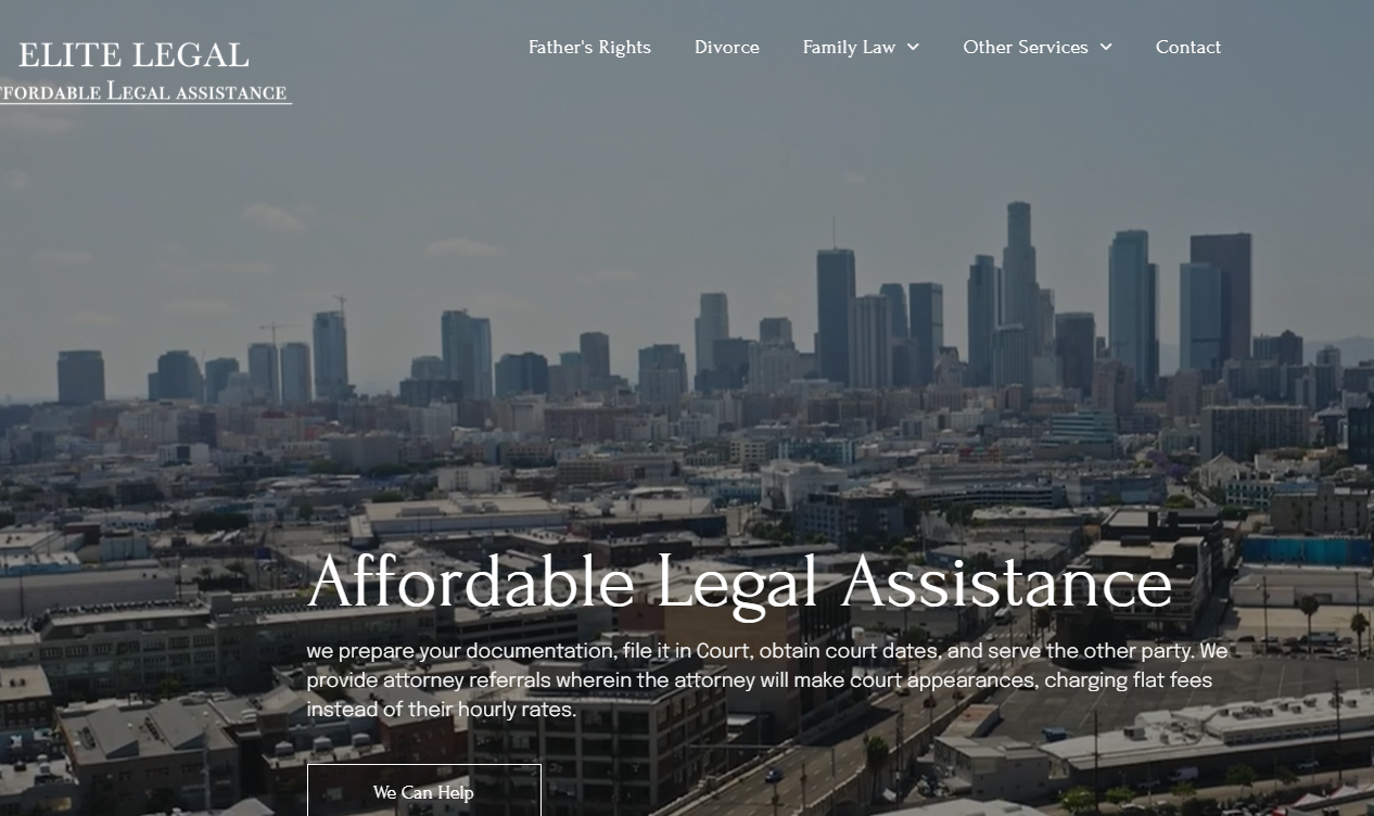 An aerial view of a city skyline with the words `` affordable legal assistance '' on the bottom.
