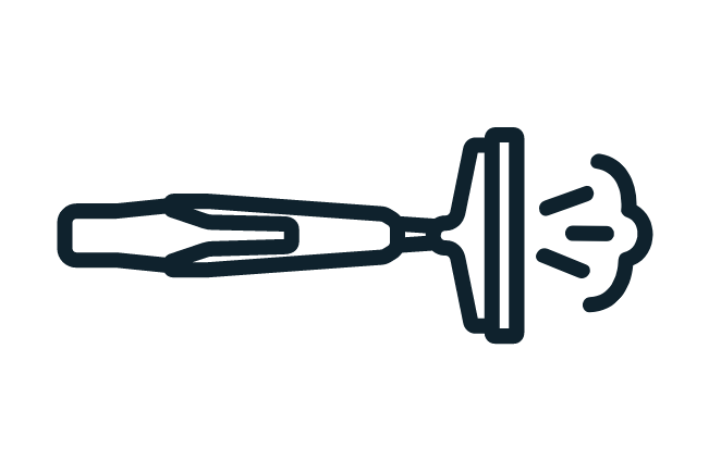 outline of a steam vaccum