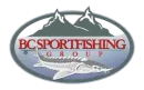 BC Sportfishing Group logo with mountain silhouette and a fishing rod over a salmon