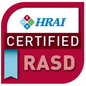 A logo that says hrai certified rasd on it