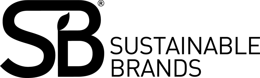 The logo for sb sustainable brands is black and white.