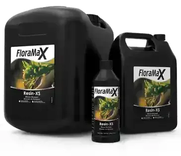 Three Bottles Of Floramax Resin — Wide Bay Hydroponics In Saint Helens, QLD