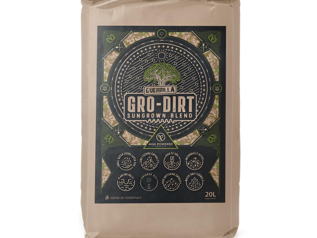 A Bag Of Gro-dirt Season's Blend On A White Background — Wide Bay Hydroponics In Saint Helens, QLD