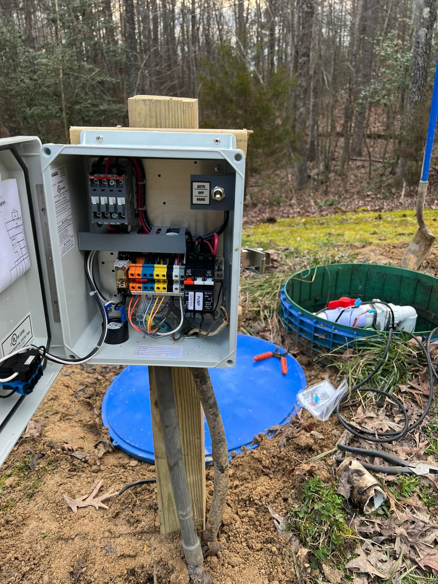 Septic system installation project in Central Virginia