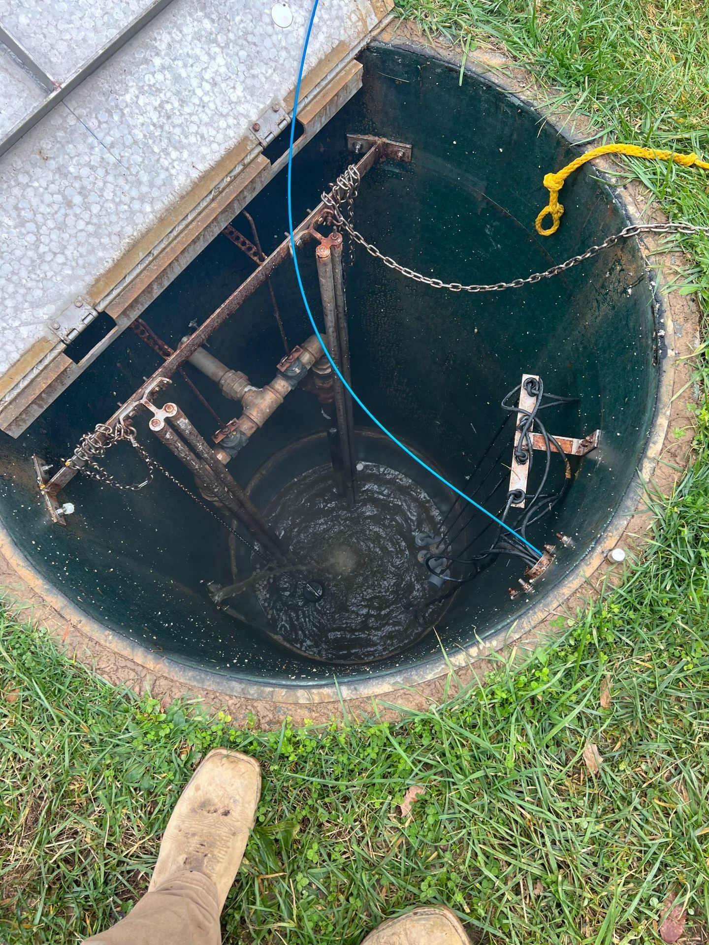 RVA Site Services with an excavator working on a septic tank installation in Richmond, VA