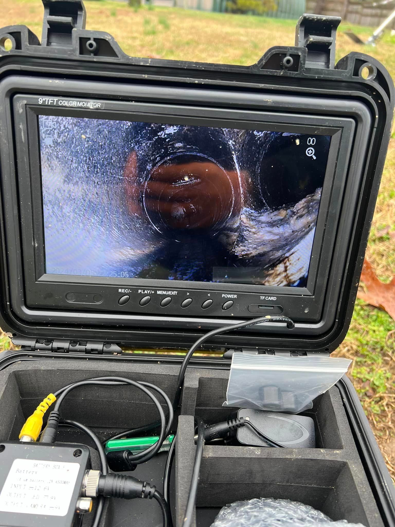 RVA Site Services inspecting a septic pipe for a residential property in Amelia, VA