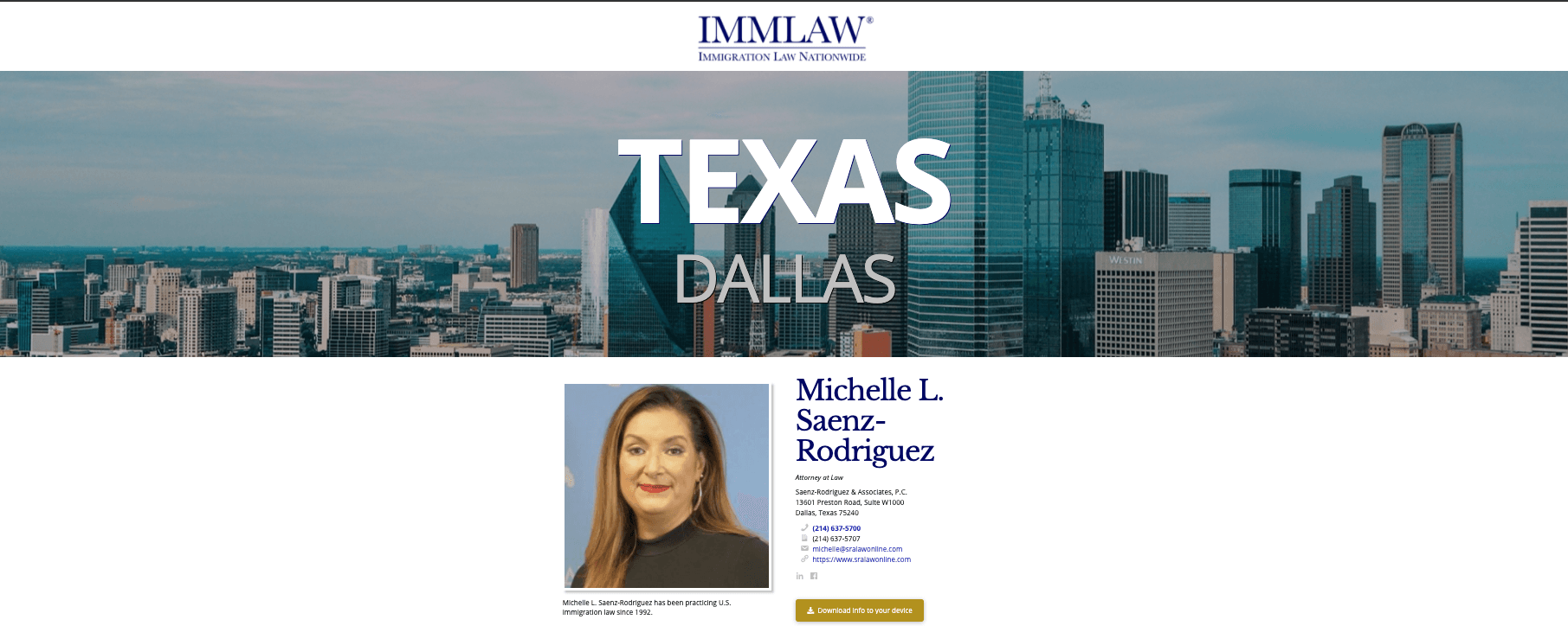Michelle Saenz-Rodriguez IMMLAW Membership Michelle Saenz-Rodriguez IMMLAW Membership