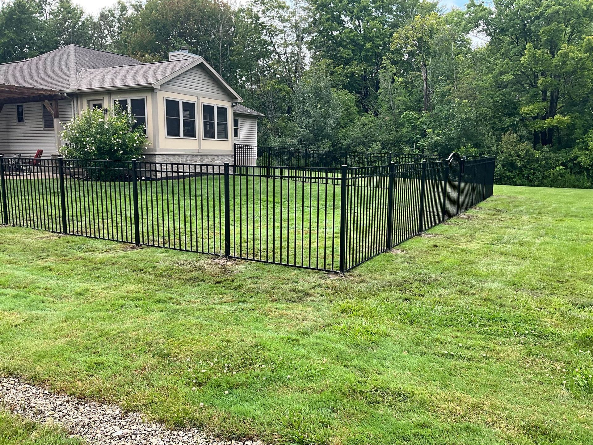 Small Black Metal Fence - Erie, PA - Harbor Fence Co.