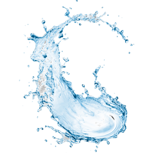 Une éclaboussure d'eau sur un fond blanc