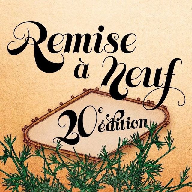Un panneau sur lequel est écrit "remise à neuf édition 20"