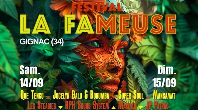 A poster for a festival called la fameuse