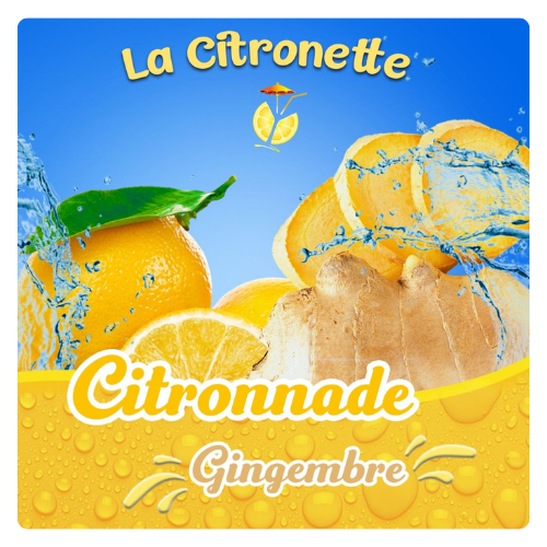 A label for la citronette citronnade gingerbre