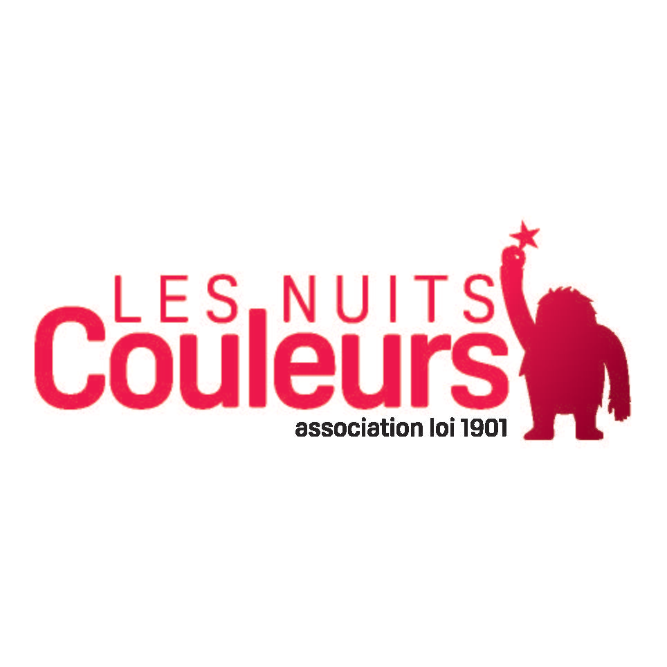 A logo for les nuits couleurs association loi 1901