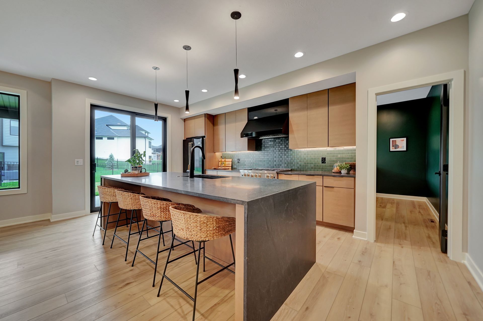 Custom Kitchen in Lincoln NE. Bluestar Appliances, Quartz Countertop