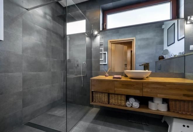 A luxury shower in a bathroom remodel in Denver, CO by Pristine Improvement