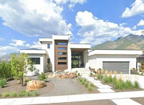 This beautiful contemporary home in Sandy Utah is the second home Greg has designed for this successful couple. This work-hard play-hard duo
commissioned Greg a few years back to design and build their vacation home in Scottsdale. We were honored to be asked to design their new home
in Utah on this sought after Willow Creek Country Club lot. This 4500 sq foot home had interiors tastefully designed by the home owners with
beautiful outdoor living on this golf course lot.