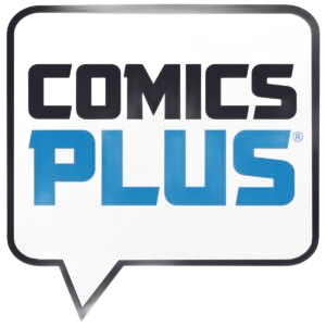 Logo for Comics Plus featuring the text