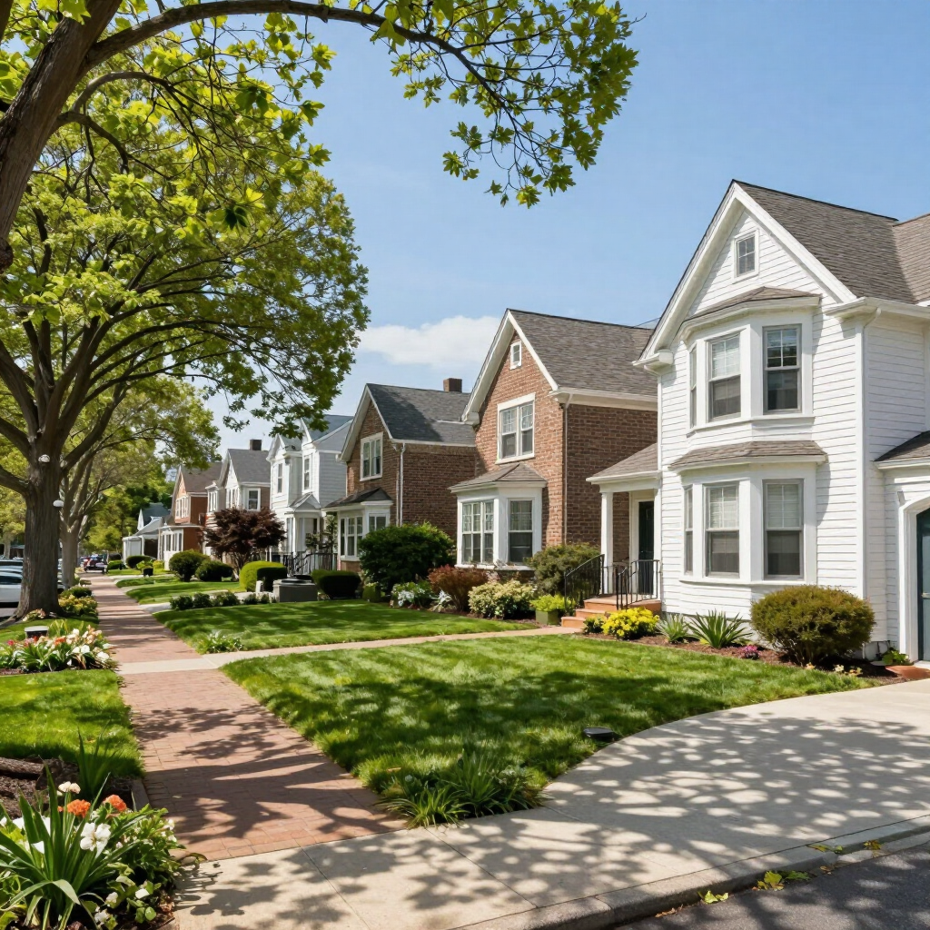 Residential neighborhood in Sea Cliff, NY, Nassau County