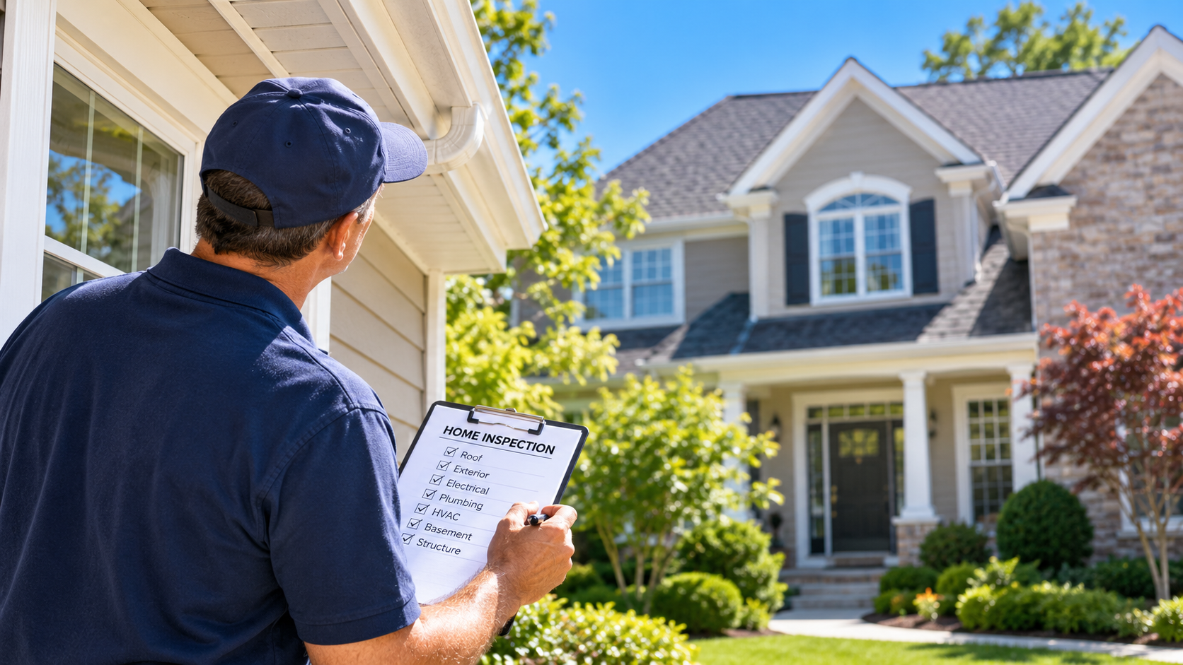 Home inspector examining a Nassau County NY home during a residential property inspection for buyers