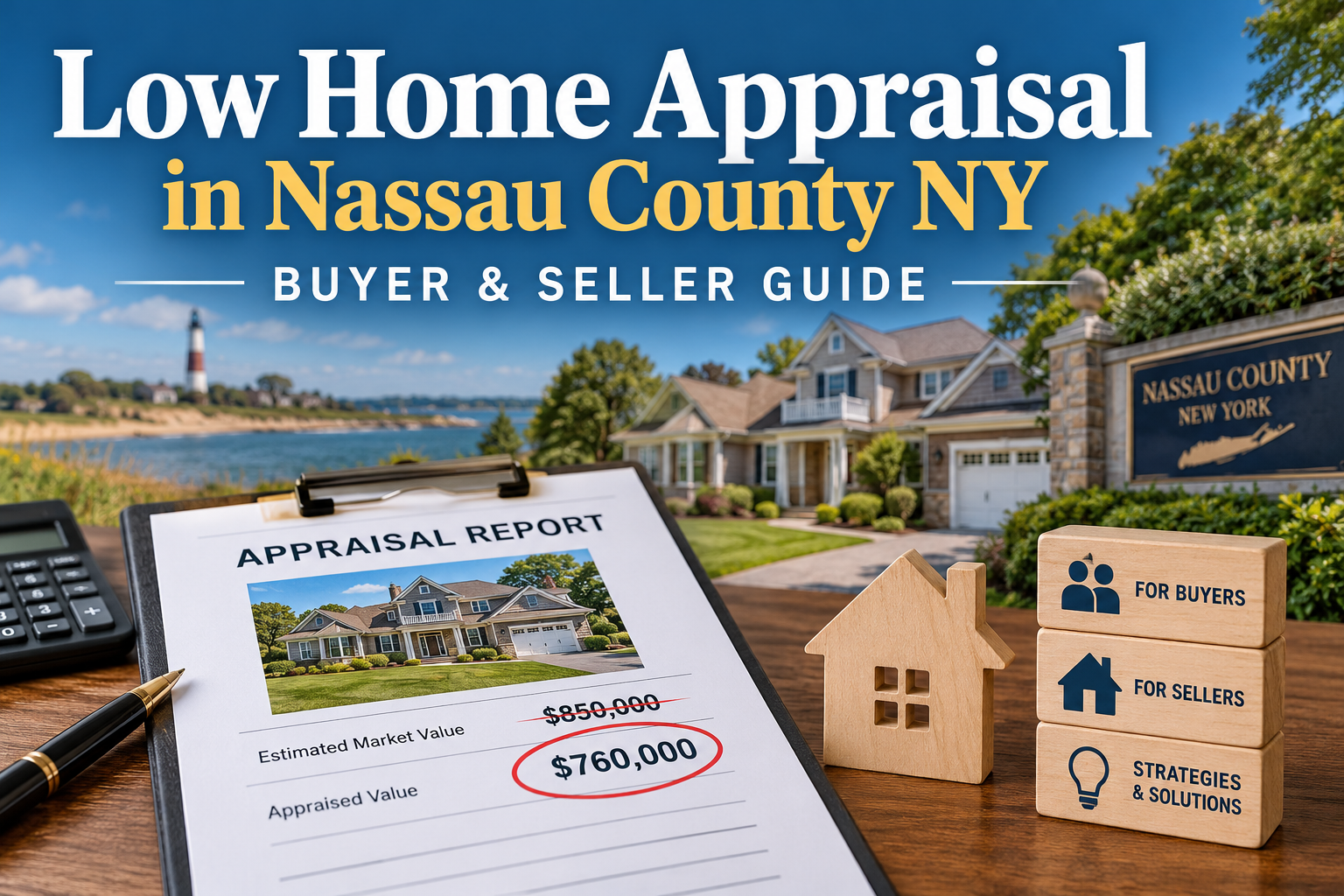 Low home appraisal in Nassau County NY with appraisal report showing a value gap and guidance for bu