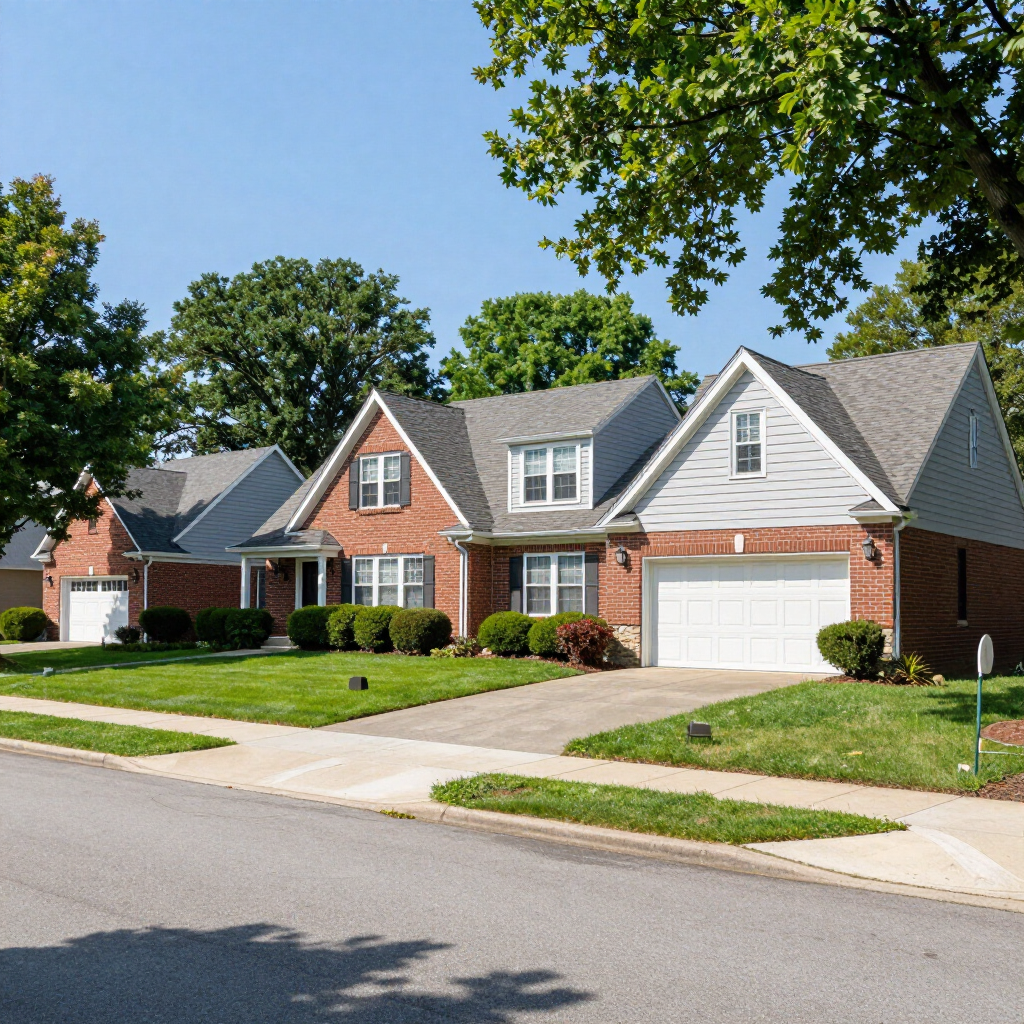 Residential neighborhood in Merrick, NY, Nassau County
