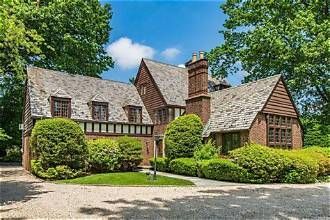 Nassau County home in a tree-lined Long Island neighborhood