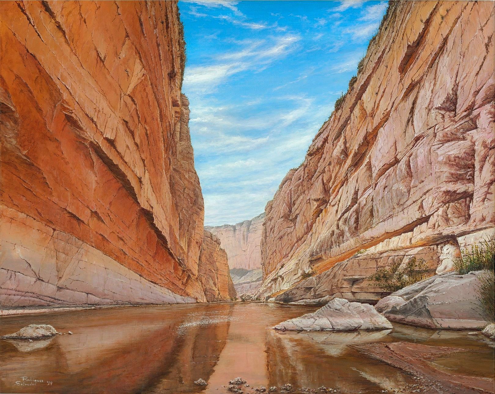 Santa Elena Canyon: Acrylic on canvas