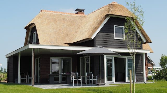 Black and brown wooden house