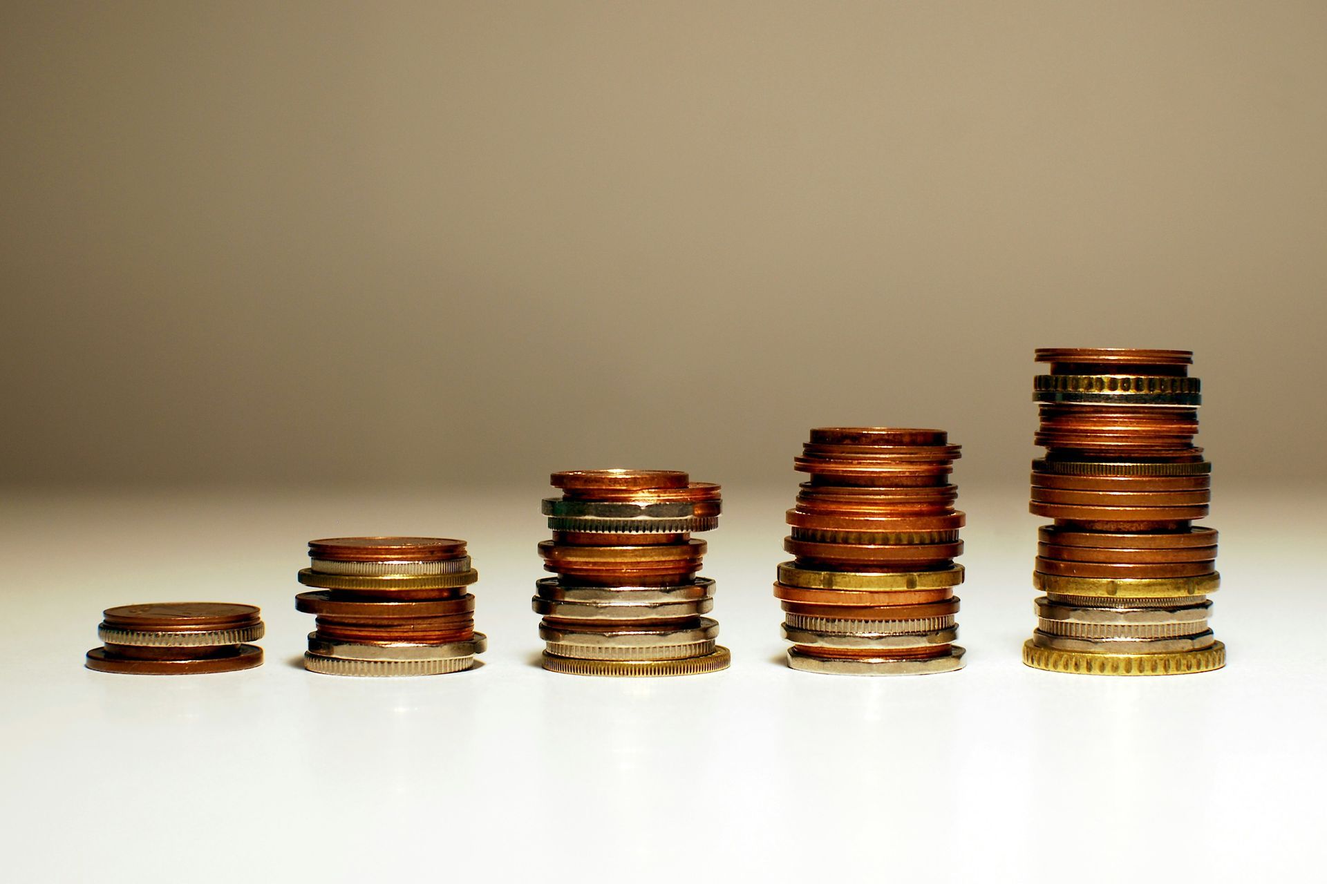 stacks of coins