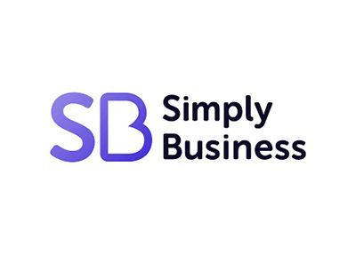 Simply Business logo with purple “SB” and black text on a white background