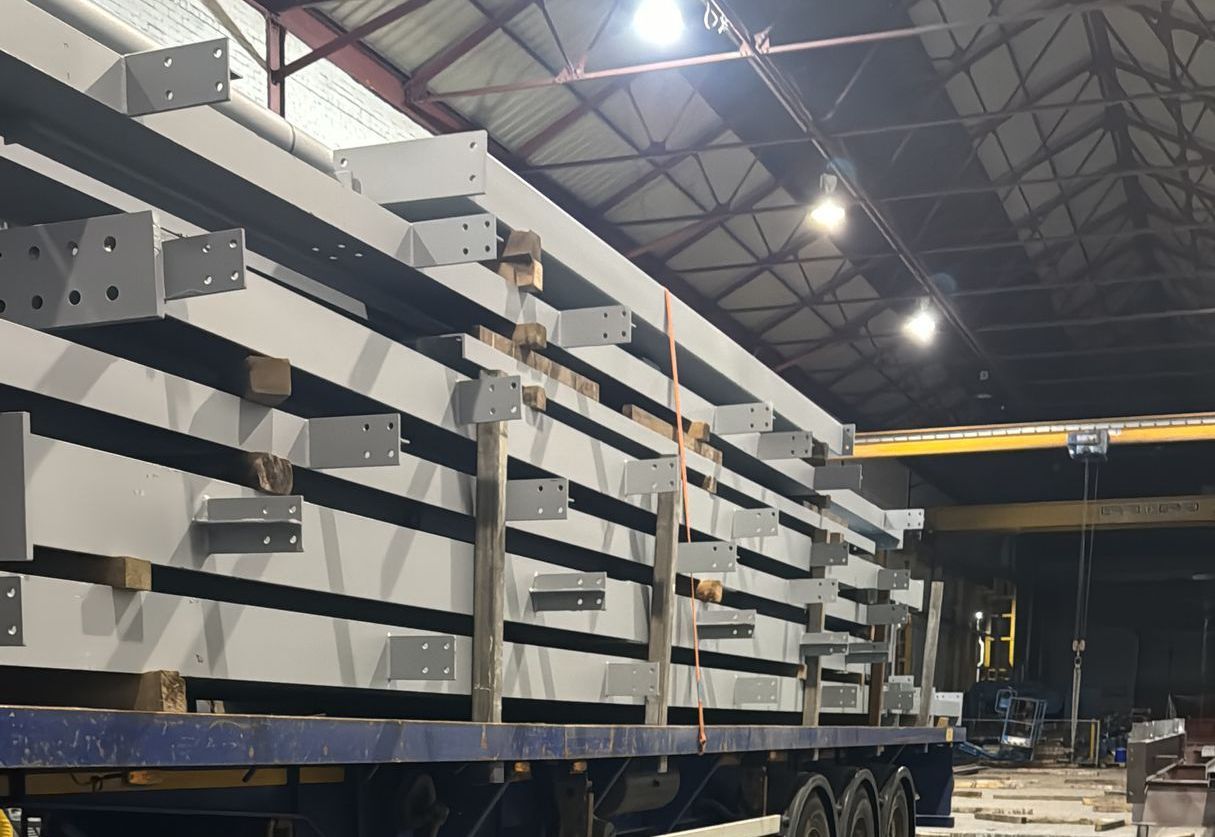 Structural Steel On loading truck