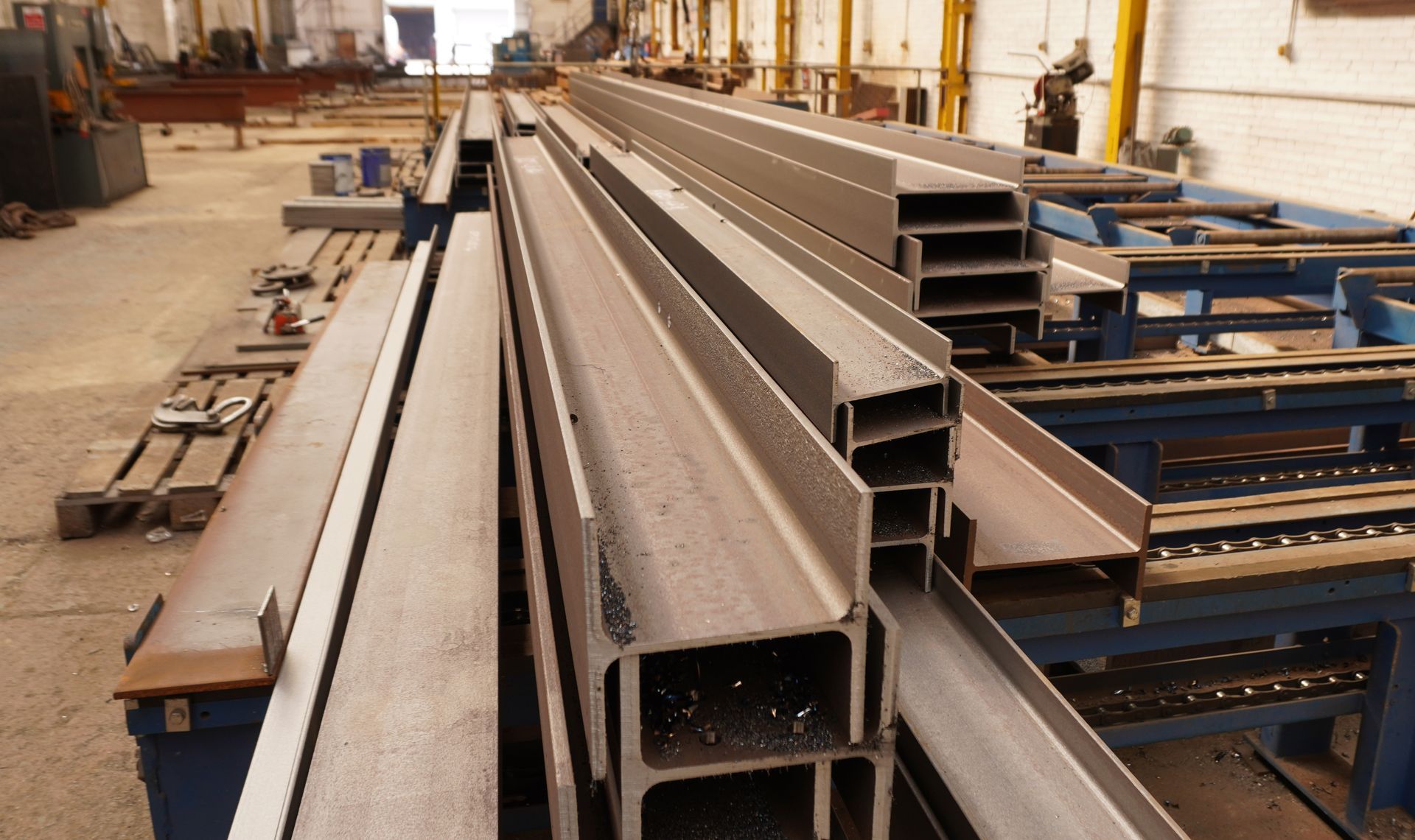 Pile of steel beams